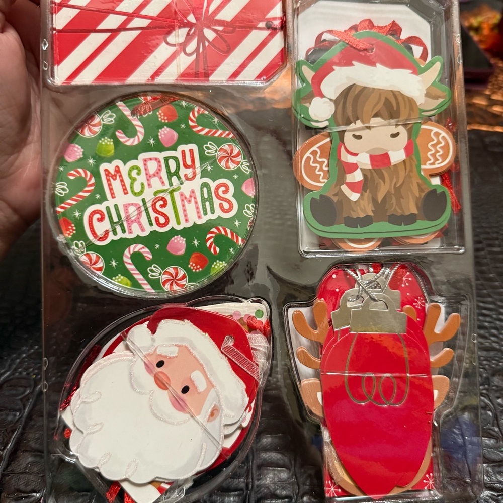 Christmas Party Gift Tags Highland Cow
